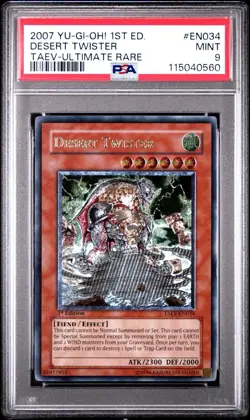 2007 Yu-Gi-Oh! Desert Twister Tactical Evolution TAEV 1st Edition UTR PSA 9 - Image 1