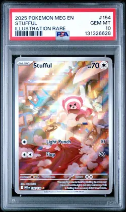 Stufful 154/132 IR PSA 10 English Pokemon TCG Card GEM MINT - Image 1
