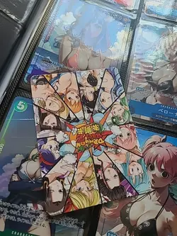 Custom Waifu Bulma Bunny Dragon Ball Z X One Piece Card Manga Rare - Image 2
