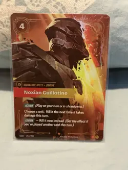 Riftbound TCG League Of Legends Origins Epic Noxian Guillotine 254/298 NM Card - Image 1