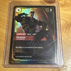 Riftbound Draven Card OGN 028/298 English League of Legends FOIL - Image 1