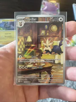 Pokemon TCG Herdier White Flare Illustration Rare Card 155/086 NM - Image 1
