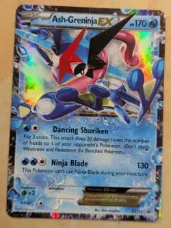 Pokemon TCG Ash-Greninja EX XY Black Star Promo XY133 Holo Card TCG Regular Size - Image 1