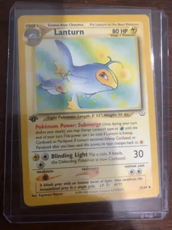 Lanturn 32/64 1st Edition Neo Revelation LP Pokemon Card - Image 1