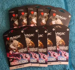 MTG Magic The Gathering Foundations Sleeved Booster Pack - 10 Packs 14 Cards Per - Image 1