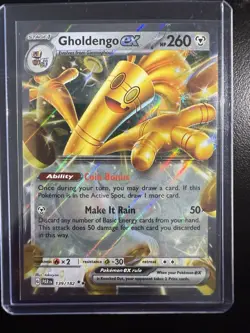 Gholdengo ex 139/182 Paradox Rift Pokemon Card - Pack Fresh - Fast Shipping - Image 1