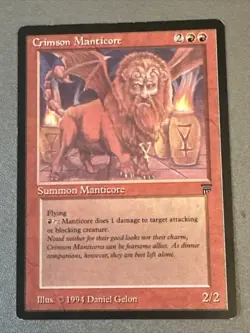 Crimson Manticore X1 Legends Ex Condition See Pics Front Back - Image 1