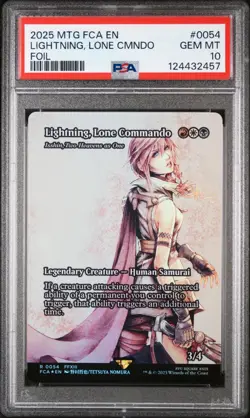 2025 MTG Final Fantasy Lightning Lone Commando Through the Ages FOIL 0054 PSA 10 - Image 1