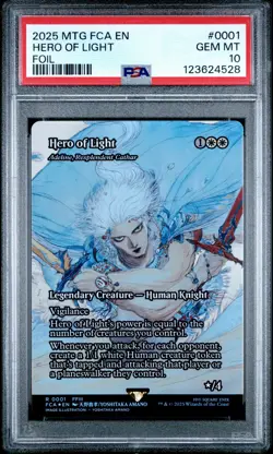 4528 Hero of Light 2025 MTG Final Fantasy FCA #0001 Foil PSA 10 - Image 1