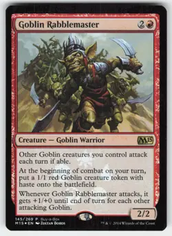 Goblin Rabblemaster M15 Buy-a-Box Promo Foil MTG Rare Goblin Warrior - Image 1