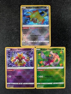 2022 Pokemon Silver Tempest Radiant Rare Lots Of 3 RADIANT ALAKAZAM/JIRACHI - Image 1