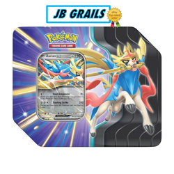 🔥 Pokemon TCG Slashing Legends Tin Zacian EX OPENED W/ALL CARDS! EXs, HOLOs 🔥 - Image 1