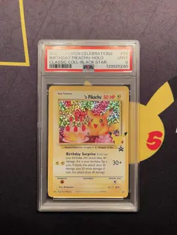2021 Pokemon Celebrations: Classic Collection Birthday Pikachu 24/53 PSA 9 Mint - Image 1