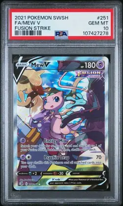 PSA 10 Mew V Alt Art 251/264 Fusion Strike Pokemon 2021 - Image 1