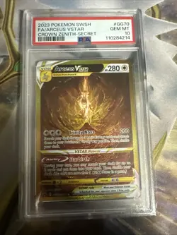 Pokemon Arceus VSTAR Secret GG70/GG70 Crown Zenith Galarian Gallery Holo PSA 10 - Image 1