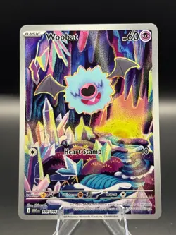 Pokemon TCG Woobat 119/086 White Flare Illustration Rare Holo Foil NM/M - Image 1
