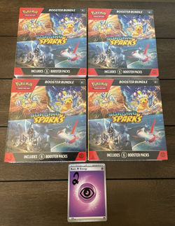 Pokemon TCG SV8 Surging Sparks Booster Bundle Lot - 4 Sealed Boxes - Lot 2 - Image 1
