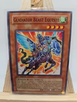Yu-Gi-Oh! TCG Gladiator Beast Equeste 1st Edition TDGS-EN024 Near Mint Condition - Image 1
