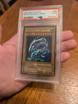 Yu-Gi-Oh 2002 Blue-Eyes White Dragon SDK-001 Ultra Rare PSA 4 VG-EX - Image 3