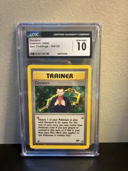 CGC 10 GEM MINT Giovanni 2000 Gym Challenge 104 /132 Holo Pokemon Card - Image 1