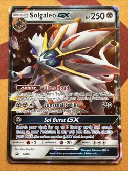 Pokemon Card - Solgaleo GX - Black Star Promo (SM16) Sun & Moon NM - Image 1