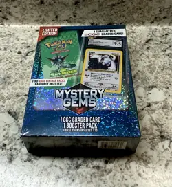 Pokemon Mystery Gems 1 CGC Graded Card & Booster Pack 2025! New Limited Edition. - Image 1
