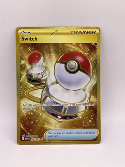 Pokemon TCG Switch 206/165 Scarlet & Violet 151 Gold Secret Hyper Rare Card - Image 1