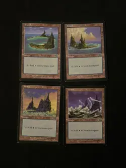 Islands Basic land [Urza's Saga] Magic MTG Cards MP - Image 1