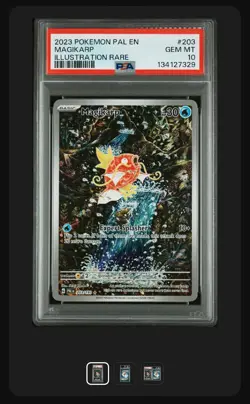Magikarp Holo Pokemon Card Paldea Evolved, PSA 10, English, Card TCG - Image 1