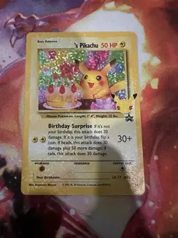 Pokemon Celebrations Pikachu 24/53 Holo Birthday Card Classic Collection - Image 1