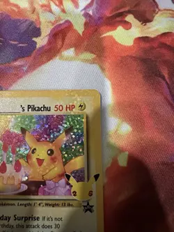 Pokemon Celebrations Pikachu 24/53 Holo Birthday Card Classic Collection - Image 3