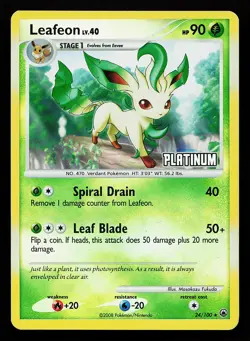 Leafeon 24/100 Holo Burger King Promo Pokemon Card - Image 1