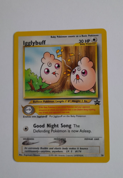 Vintage Pokemon Igglybuff Black Star Promo No 36 Card World Championship 2000 - Image 2