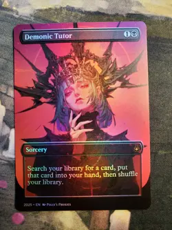 Demonic Tutor FOIL Proxy Card with Custom Anime Playtest Art Design - Image 4