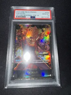 Sakazuki Psa 10 2023 Regional Championship Top 16 Prize One Piece Card Game Ccg - Image 1