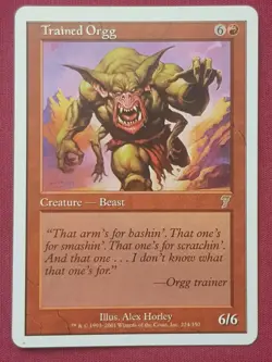 Magic The Gathering 7TH EDITION TRAINED ORGG red card MTG - Image 1