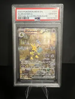 PSA Gem Mint 10 Pokemon Alakazam EX TCG Scarlet Violet-151 Holo Ultra Rare Card - Image 1