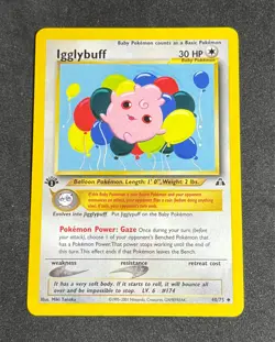 Igglybuff 40/75 1st Edition - Neo Discovery Vintage Pokemon Card TCG - Image 1