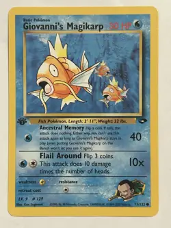 Pokemon TCG Giovanni's Magikarp Gym Challenge 1st Edition Common Card 73/132 - Image 1