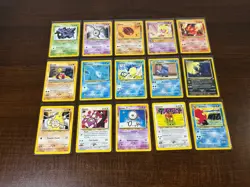 Pokemon Neo Revelation Card Lot Unlimited Non-Holo 15 Cards WOTC Vintage - Image 2