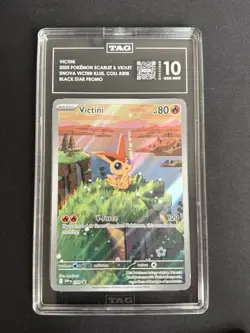 VICTINI POKEMON BLACK STAR PROMO SVP EN #208 ILLUSTRATION COLLECTION TAG 10 - Image 1