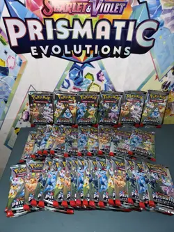 Pokemon PTCG Prismatic Evolutions Booster Packs Factory Sealed - 3 Pack Bundle - Image 2