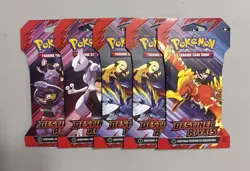 Lot Of 5 | Pokemon TCG | Destined Rivals Sleeved Booster Packs | Factory Sealed - Image 1