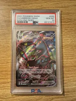 2021 Pokemon Umbreon Vmax #095 Evolving Skies PSA 10 - Image 1