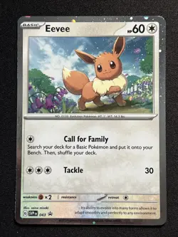 Pokemon SVP 043 - Black Star Promo Eevee Cosmos Holo - HD Galaxy Holo NM/M #1 - Image 2