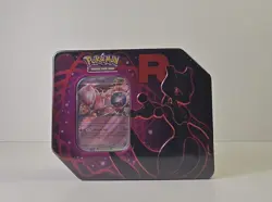 Pokemon TCG Destined Rivals Team Rocket's Mewtwo ex Tin - New (with small dent) - Image 2