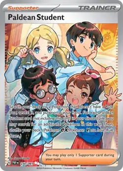 Pokemon TCG Scarlet & Violet Paldean Fates Paldean Student 230/091 Full Art - Image 1