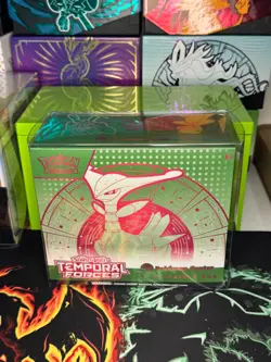 Pokemon Center Temporal Forces Elite Trainer Box Iron Leaves + protective case - Image 1