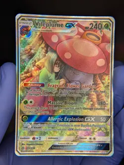 🔥💹 NM 2019 Vileplume GX (Full Art) 211/236 Sm-Cosmic Eclipse Holo Pokemon - Image 1