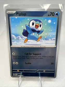 Piplup #027/094 Reverse Holo - ME02: Phantasmal Flames - Pokemon TCG NM - Image 1